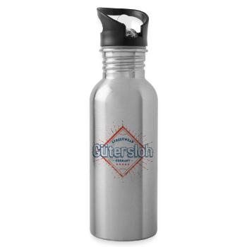 Gütersloh Deutschland Stadt Skyline Heimat Liebe - Trinkflasche mit integriertem Trinkhalm - Lightsilver - Rechts