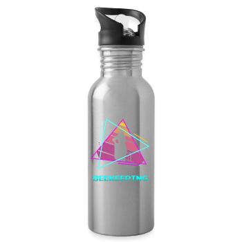 Retro Vintage Classic Beekeeping Beekeeper - Trinkflasche mit integriertem Trinkhalm - Lightsilver - Rechts