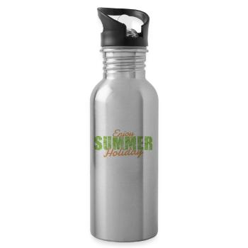 Enjoy Summer Holiday Holiday Leisure Holidays - Water bottle with straw - silver - Right
