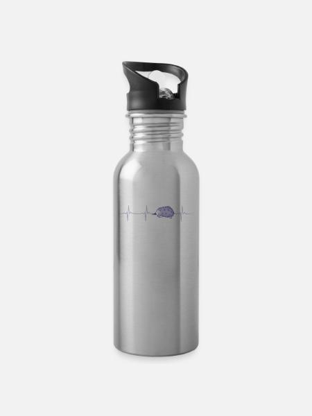 Pavian - Trinkflasche mit integriertem Trinkhalm - Lightsilver