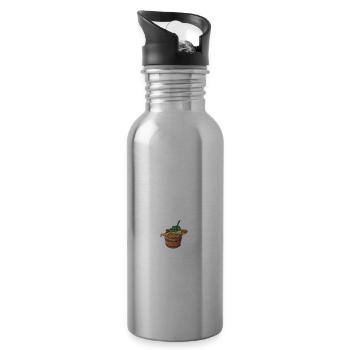 So Gut Kann Nur Ein Saunagänger Aussehen Saunieren - Trinkflasche mit integriertem Trinkhalm - Lightsilver - Rechts