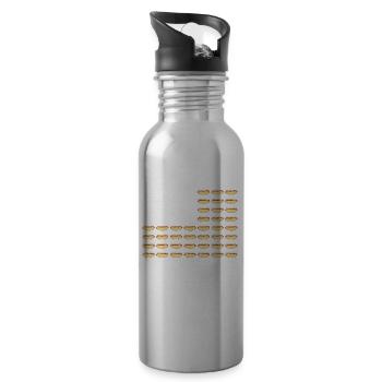 Hot Dog Hot Dogs Lover Cadeau - Gourde avec paille intégrée - argent clair - Droite
