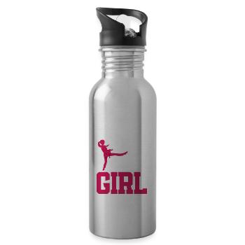 Jiu Jitsu Jiu Jitsu Jiu Jitsu - Water bottle with straw - silver - Right