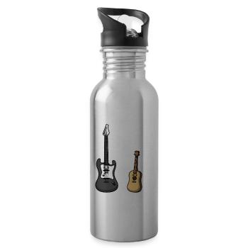 Uke i am your father - Trinkflasche mit integriertem Trinkhalm - Lightsilver - Rechts