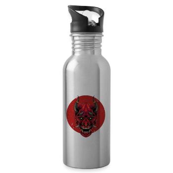 Oni Demon Krav Maga - Israelische - Trinkflasche mit integriertem Trinkhalm - Lightsilver - Rechts