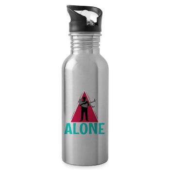 Friends don't let friends do stupid things alone - Water bottle with straw - silver - Right