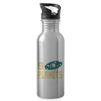 Back In My Day We Had 9 Planet Funny Astronomy - Trinkflasche mit integriertem Trinkhalm - Lightsilver - Rechts