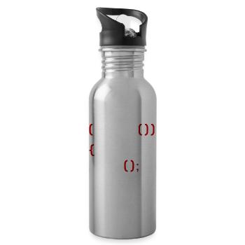 Lustige Codierung Ist Mein Dopamin -Coder - Trinkflasche mit integriertem Trinkhalm - Lightsilver - Rechts