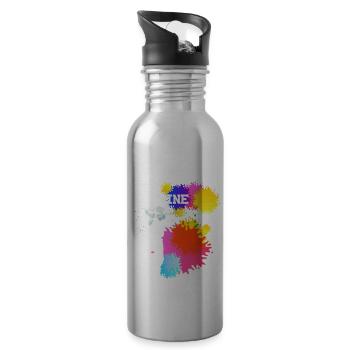 Paintball Ist Mein Dopamin Lustiger Paintball - Trinkflasche mit integriertem Trinkhalm - Lightsilver - Rechts
