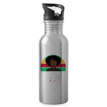 Juneteenth 1865 Black History - Trinkflasche mit integriertem Trinkhalm - Lightsilver - Rechts
