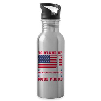 I Taught My Son To Stand Up For Himself US - Trinkflasche mit integriertem Trinkhalm - Lightsilver - Rechts