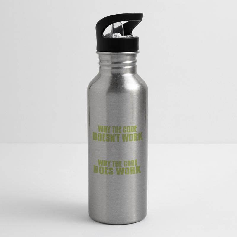 Funny Data Admin The Code Doesn't Work & Does Work Water bottle with straw