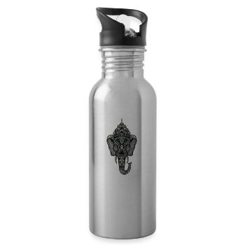 Ganesha I Hindouisme Bouddhisme Motif pour - Gourde avec paille intégrée - argent clair - Droite
