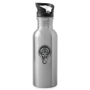 Ganesha I Hindouisme Bouddhisme Motif pour - Gourde avec paille intégrée - argent clair - Droite