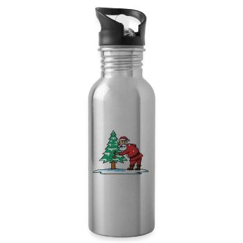 Ä Tännschen please - Trinkflasche mit integriertem Trinkhalm - Lightsilver - Rechts
