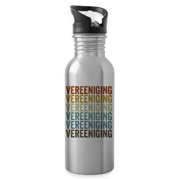 Vereeniging Afrique du Sud Retro Vintage - Gourde avec paille intégrée - argent clair - Droite