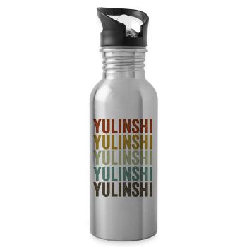 Yulinshi Chine Rétro Vintage - Gourde avec paille intégrée - argent clair - Droite