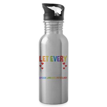 Let Every Voice Be Speech Language Pathologist - Trinkflasche mit integriertem Trinkhalm - Lightsilver - Rechts