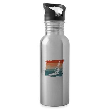 If You Want Me To Listen To You Talk About Windsur - Trinkflasche mit integriertem Trinkhalm - Lightsilver - Rechts