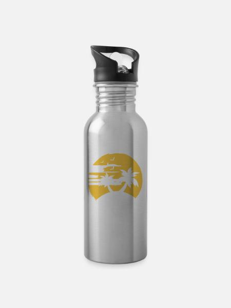 Florida - Trinkflasche mit integriertem Trinkhalm -