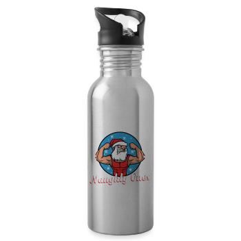 Dear santa they are the naughty ones - Water bottle with straw - silver - Right
