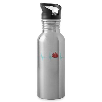 Massage Therapeut Welness Spa Massage Therapy - Trinkflasche mit integriertem Trinkhalm - Lightsilver - Rechts