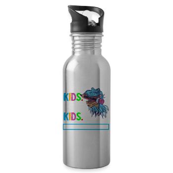 Grammatik Englischlehrer Englisch Sprache Lernen - Trinkflasche mit integriertem Trinkhalm - Lightsilver - Rechts