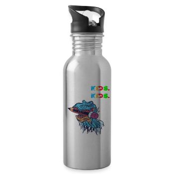 Grammatik Englischlehrer Englisch Sprache Lernen - Trinkflasche mit integriertem Trinkhalm - Lightsilver - Rechts