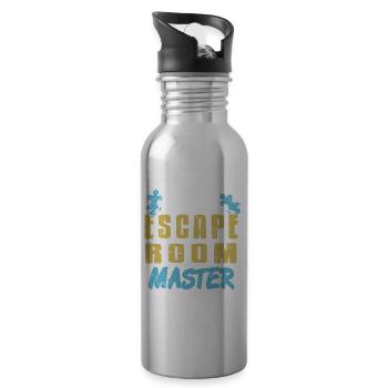 This Escape Room Master Wants A Piece Of You Funny - Trinkflasche mit integriertem Trinkhalm - Lightsilver - Rechts