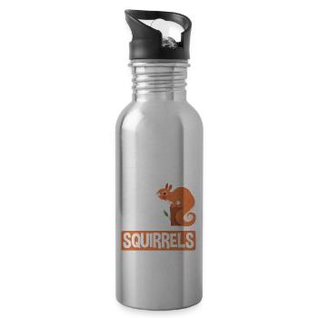 Squirrel - Water bottle with straw - silver - Right