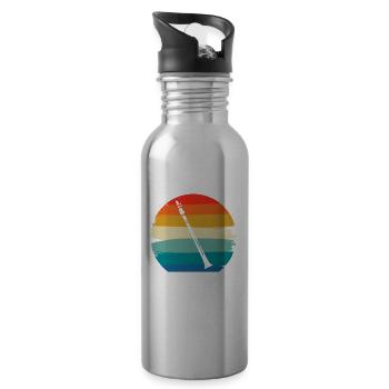 Retro Vintage Classic Clarinet Instrument Guita - Trinkflasche mit integriertem Trinkhalm - Lightsilver - Rechts