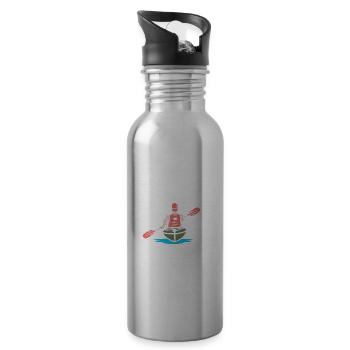 Kajak Kanu - Trinkflasche mit integriertem Trinkhalm - Lightsilver - Rechts
