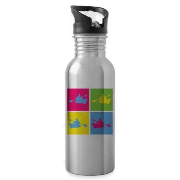 Kajak Kanu - Trinkflasche mit integriertem Trinkhalm - Lightsilver - Rechts