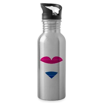 Bisexuel LGBTQ+ Bi LGBTQ - Gourde avec paille intégrée - argent clair - Droite