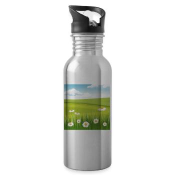 Bloomcore Flower - Trinkflasche mit integriertem Trinkhalm - Lightsilver - Rechts