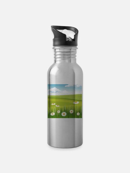 Bloomcore Flower - Trinkflasche mit integriertem Trinkhalm - 