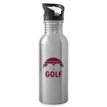 La vie consiste à être une grand-mère de golf et à s’amuser - Gourde avec paille intégrée - argent clair - Droite