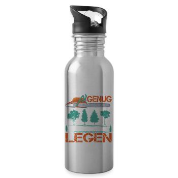 Scharf Genug Sie Alle Flach zu legen Forstwirt - Trinkflasche mit integriertem Trinkhalm - Lightsilver - Rechts