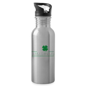 I Love Shenanigans Shamrock Irish Saint Paddy's - Trinkflasche mit integriertem Trinkhalm - Lightsilver - Rechts