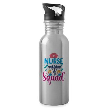 Krankenschwester Krankenhaus Not - Trinkflasche mit integriertem Trinkhalm - Lightsilver - Rechts