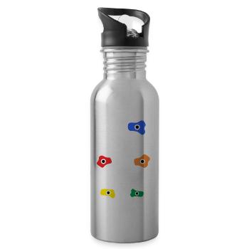 The Floor Is Lava Cliff Climber Mountain Climber - Trinkflasche mit integriertem Trinkhalm - Lightsilver - Rechts