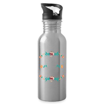 Mexican Cinco De Mayo Party - Trinkflasche mit integriertem Trinkhalm - Lightsilver - Rechts