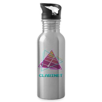 Retro Vintage Classic Clarinet Instrument Guita - Trinkflasche mit integriertem Trinkhalm - Lightsilver - Rechts