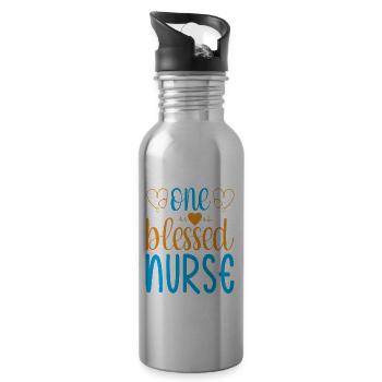 NURSE Nurse - Water bottle with straw - silver - Right