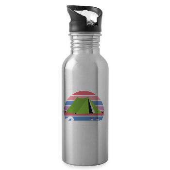 Queen of outdoor camper camping Caravan - Water bottle with straw - silver - Right