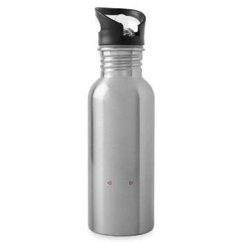 Big Sister Siblings Gift Baby Birth - Water bottle with straw - silver - Right
