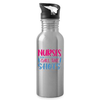 Krankenschwester Krankenhaus Not - Trinkflasche mit integriertem Trinkhalm - Lightsilver - Rechts