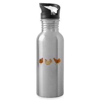 Yes, I really need all this chicken funny - Water bottle with straw - silver - Right