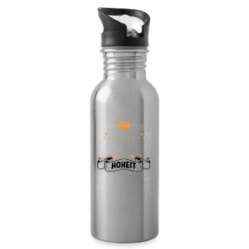 Landwirt T witziges Spruch Motiv Landwirt - Trinkflasche mit integriertem Trinkhalm - Lightsilver - Rechts