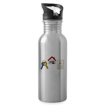 Accueil Maison Maison Achat Propriété - Gourde avec paille intégrée - argent clair - Droite